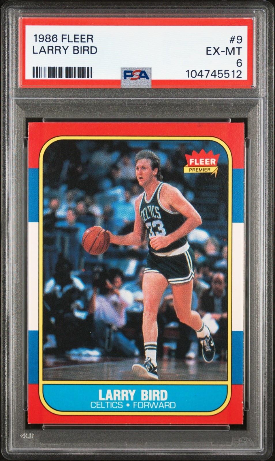 1986 Fleer Larry Bird #9 PSA 7  Boston Celtics HOF