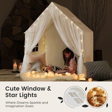 Casa de juegos Tiny Land grande espacio con luces estrella para niñas y niños - Tienda interior
