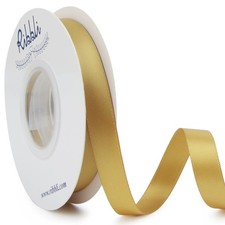 1/2 Inch x 25 Yards Gold Double Faced Satin Ribbon for Craft Gift Wrapping