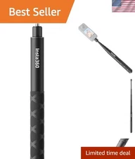 114cm Invisible Selfie Stick for Insta360: Ultra-Light & Compact Black Design
