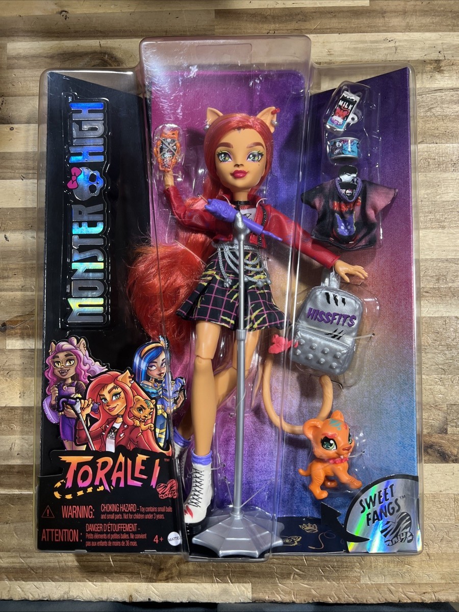 ルカリオドール Monster High Toralei Stripe Doll G3 2022 Reboot Sweet Fangs Doll