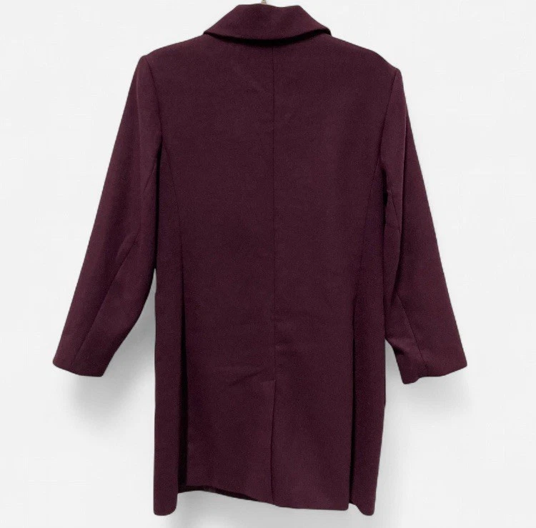 Banana Republic Classic Coat Pinot Noir Monochromatic Medium Petite NWT $230 - Image 4 of 4