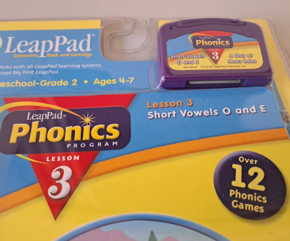 LeapFrog LeapPad Book + Game Phonics 3 A Day At Moss Lake Vowels Home School Kid - Image 3 of 4