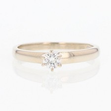 .18ct Round Diamond Solitaire Prong-Set Engagement Ring 14k White Gold Size 6