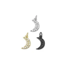 Micro Pave Crescent Moon Charm SKU#B98