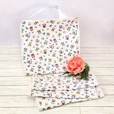    Set of 4 Vintage 1950s Baby Nursery Vinyl Storage Cubes   11.5"x12"x10" VGC