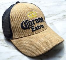 CORONA EXTRA Beer Embroidered & Printed Snapback Trucker-Style Mesh Hat - NEW