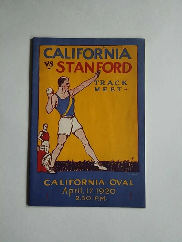 Cal vs Stanford Track Meet April 17, 1920 Original Program Very Good Condition