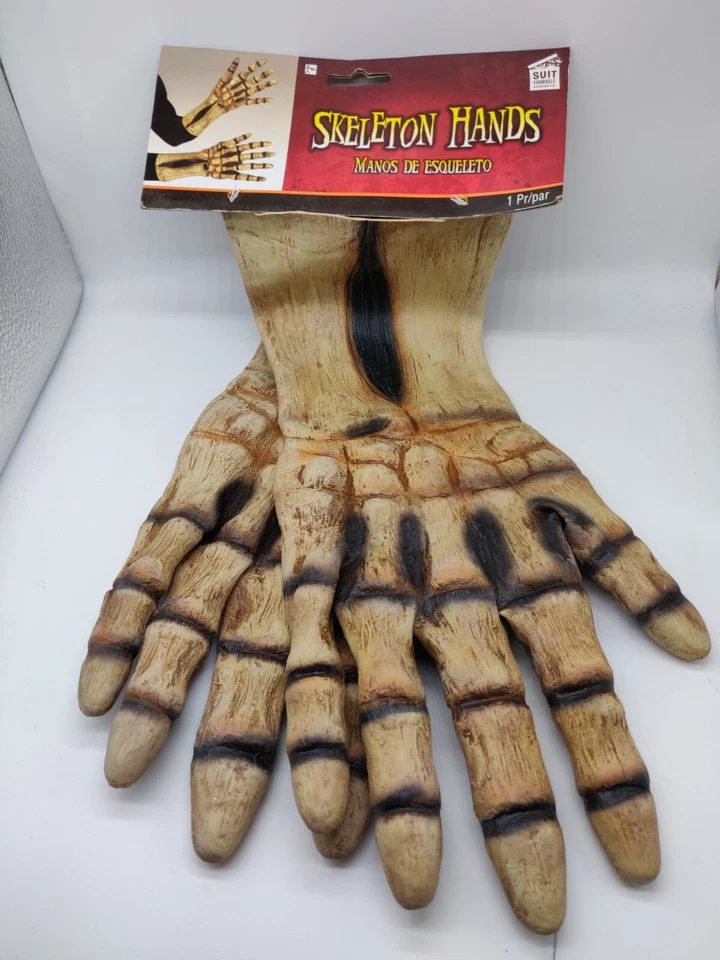 Guantes Esqueleto Adulto Hueso Manos Halloween Disfraz Manos De Esqueleto Foto 2 de 4