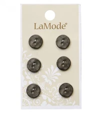 LaMode Gunmetal Hammered Metal 7/16in 11mm 2 hole Buttons