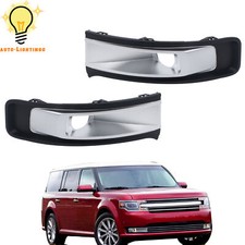 Front Fog Light Lamp Cover Black Plastic Leftright Side For 2013-2019 Ford Flex Front Fog Light Lamp Cover Black Plastic Leftright Side For 2013-2019 Ford Flex