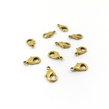 Wholesale 100 Pieces Lobster Claw Clasps Unplated Brass Clasps for necklace