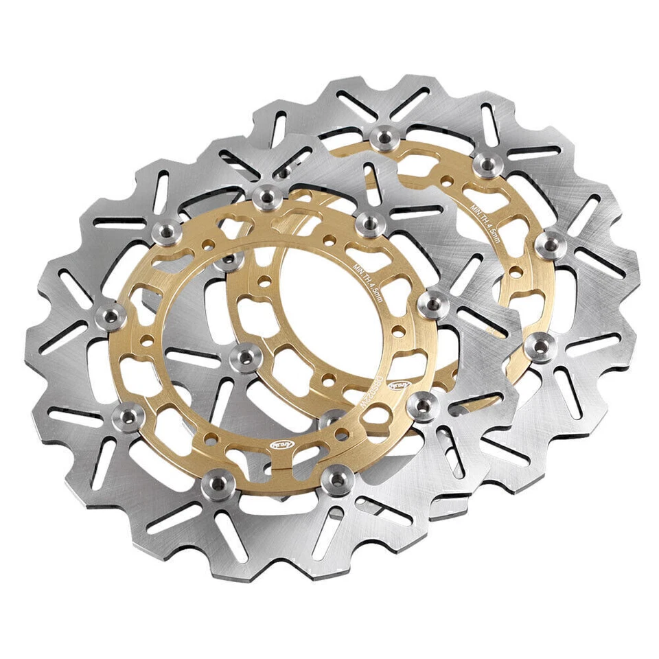 298mm Front L&R Motorcycle Brake Disc Rotors for YAMAHA YZF R1 R6 99-02 XJR 1300 - Image 4 of 4