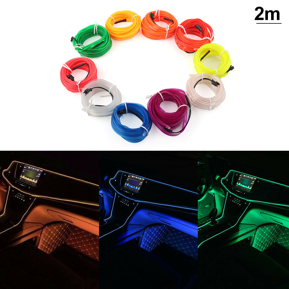 2 Meter Car Interior Atmosphere Strip Lights LED Decoration Lamp Accessories USB