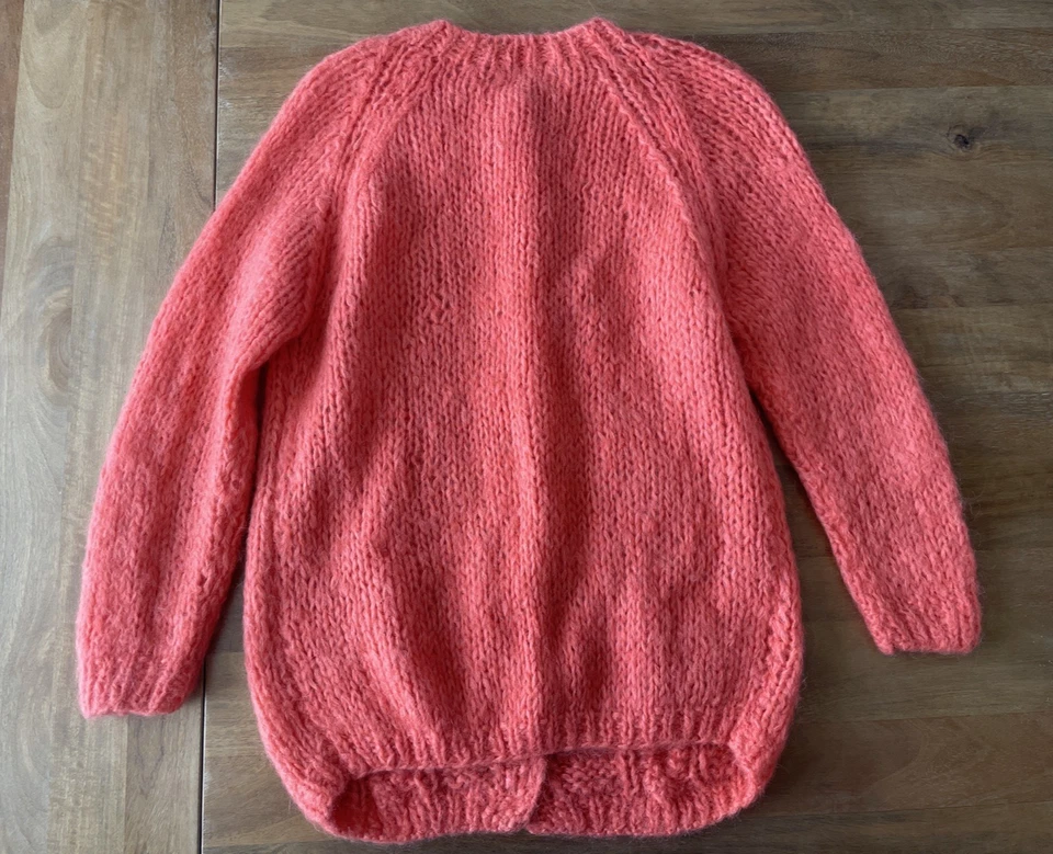 70-е винтажные Джина Тереза шерсти/мохера кардиган женщин маленький рыбак кабель трикотажа - Изображение 2 из 4