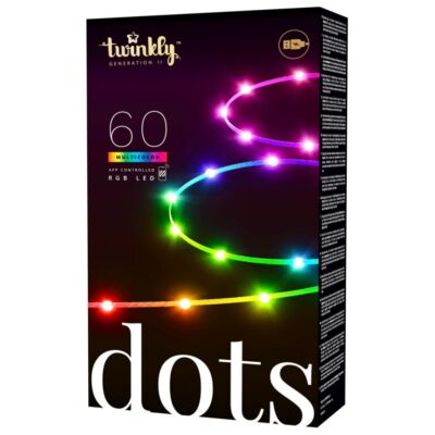 Twinkly Dots - App-gesteuerte LED-Lichterkette 3m mit 60 RGB (16 Millionen Farbe