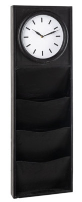 Midwest CBK 3-Pocket Wall Clock, Black (CB172767)