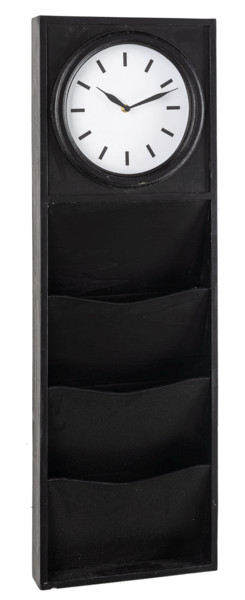 Midwest CBK 3-Pocket Wall Clock, Black (CB172767)