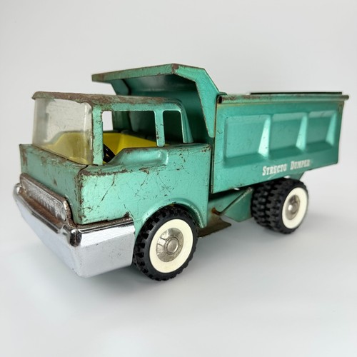 Vintage Structo Hydraulic Dumper Diecast Pressed Steel Truck Construction Toy - 第 1/17 張圖片