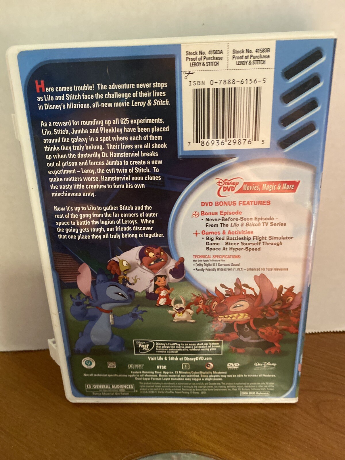 Leroy & Stitch (DVD, 2006) RARE DISNEY DVD 786936298765 eBay