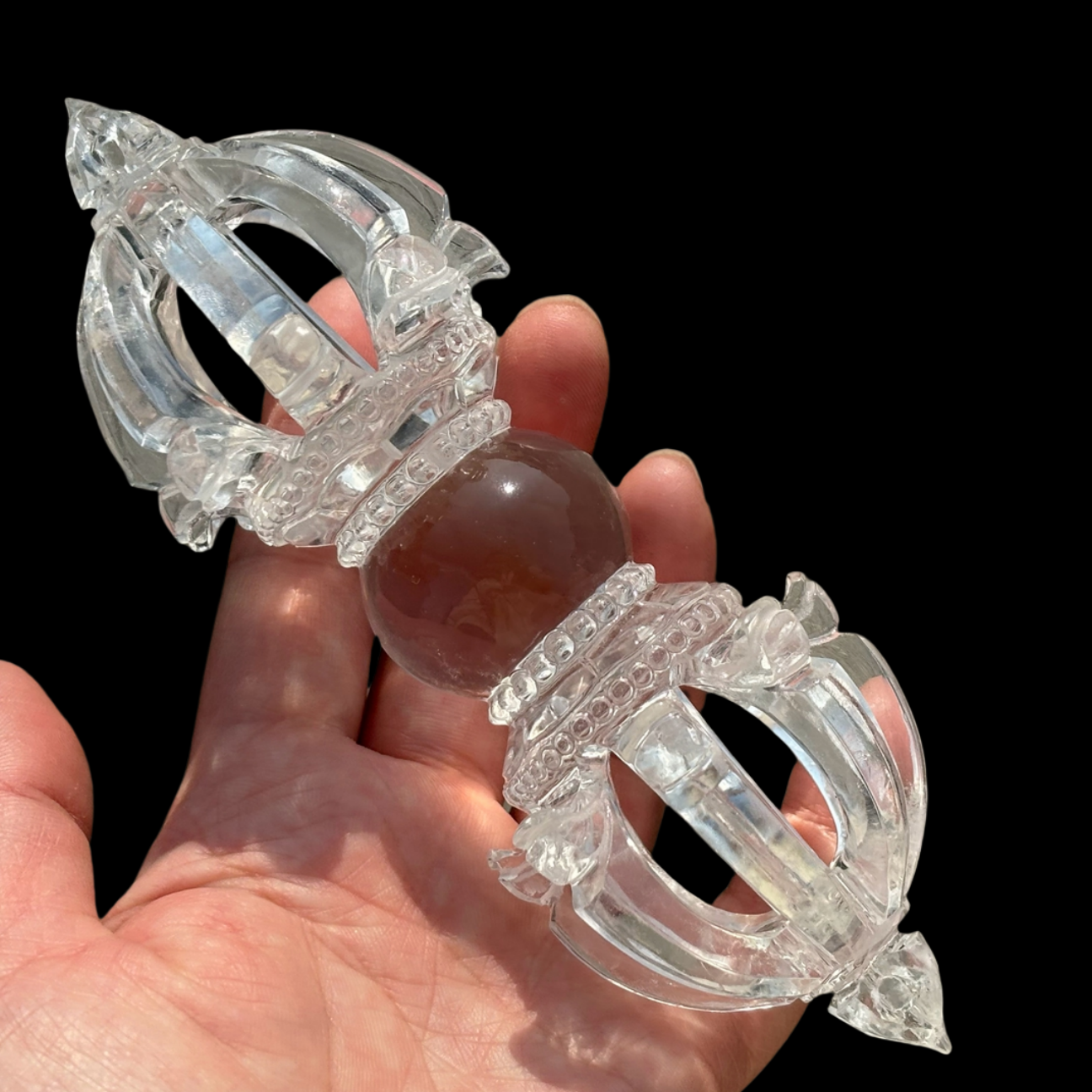 AAA+ Natural Clear Quartz Vajra Pestle Hand Carved Crystals Energy Healing 300g+