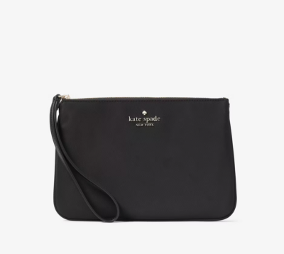 NWT Kate Spade Chelsea Nylon Medium Wristlet Pouch Black KC633 | eBay