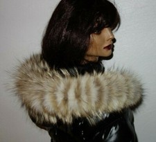 Kojoten Pelz Kapuze Kragen Fellkragen Fuchs Pelzkragen Luxus Mode Jacke Mantel