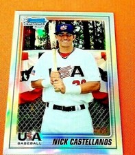 2010 BOWMAN CHROME NICK CASTELLANOS REFRACTOR RC MT #777 USAUSA18 BC2