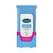 Cetaphil Face and Body Wipes, Gentle Skin Cleansing Cloths, 50 Count, Twin Pack