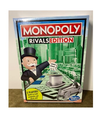 2020 FROM HASBRO GAMING - MONOPOLY RIVALS EDITION 2 PLAYER BOARD GAME NEW SEALED