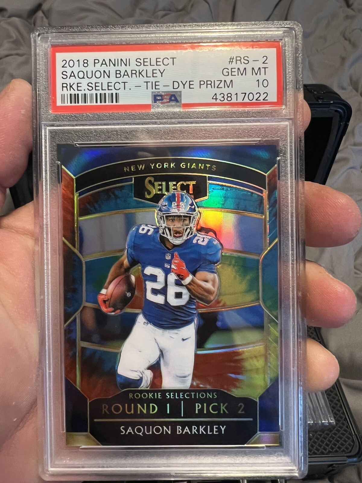 Saquon Barkley Panini Select Rookie Selections #RS2 Tie-Dye Prizm
