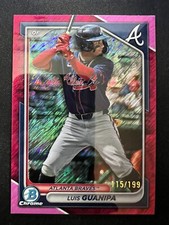2024 Bowman Chrome Prospects Fuchsia Shimmer Luis Guanipa 115/199 BCP-233 Braves