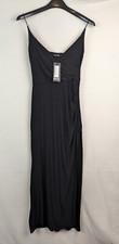 Nasty Gal hot date wrap maxi dress black size 10 New