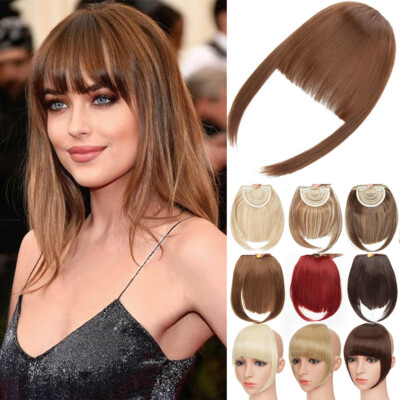 100% NATURAL Hair Bangs Clip in Hair Extensions for Women Clip on Air Bangs  Hair