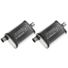 Flowmaster 71225 Set of 2 2.25" Offset Inlet Center Outlet FlowFX Mufflers