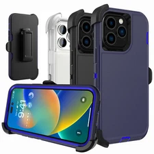 For iPhone 14/14 Pro/14 PRO Max Shockproof Defender Heavy Duty Case+Belt Clip