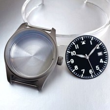 Classic Pilot 39mm Sapphire Glass 20ATM Titanium Watch Case For NH35 NH36 Move