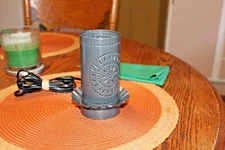 Vtg Irvin's Tinware Primative Punched Tin Accent Electric Lamp