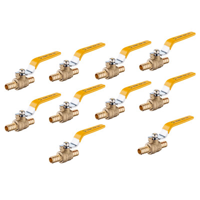 EFIELD 10 PCS 1-INCH CRIMP PEX FULL PORT SHUT OFF  BALL VALVE , LEAD FREE