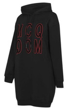 ALEXANDER MCQUEEN MCQ LADIES SWEATER DRESS BLACK / RED OVERSIZES XXS RRP £220 #M