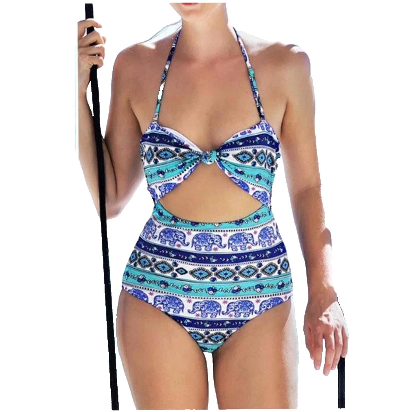 Bohemio de poliéster Traje de Baño para Mujeres