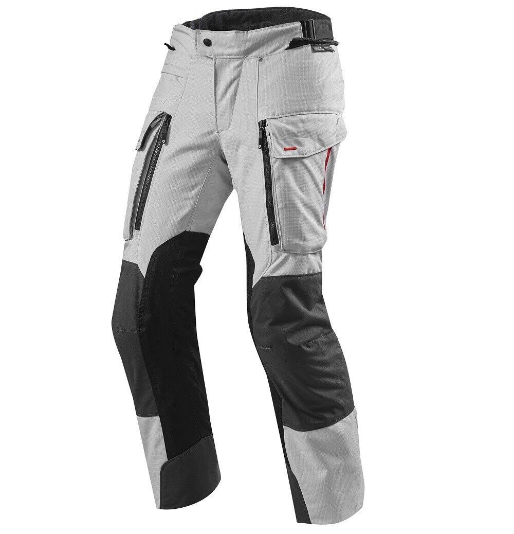 PANTALONI MOTO REV'IT REVIT SAND 3 IMPERMEABILE 3 STRATI H2O GRIGIO SILVER TG M