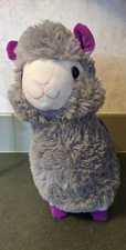 Kellytoy Llamma Plush Grey And Purple Stuffed Animal 10"