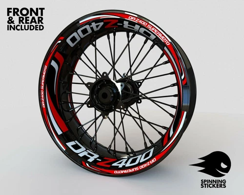 Wheel Stickers for Suzuki DR-Z 400 DRZ SUPERMOTO Rim TapeDecals Graphics