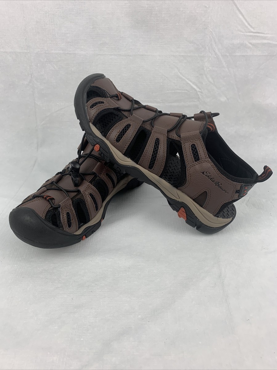 Eddie Bauer Men\'s  Troy Bump Toe Bungee Brown Leather Sandals Brown Size 9 Eddie Bauer Men main image 3