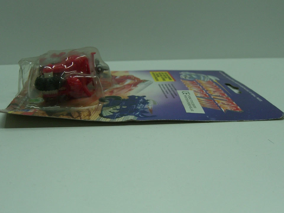 Bicicleta Monster Rider 1993 vintage de juguete retro motorizada por fricción rara roja sin usar, en caja Foto 3 de 3