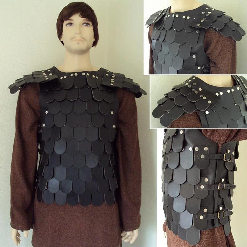 Medieval Viking Warriors Leather Scale Armour Re-enactment LARP. BIG SALE 1 ONLY - Picture 2 of 2