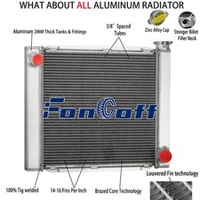 Fits Chevy Gm Sbc Bbc 22x19 Universal 2-row Aluminum Radiator Fits Chevy Gm Sbc Bbc 22x19 Universal 2-row Aluminum Radiator