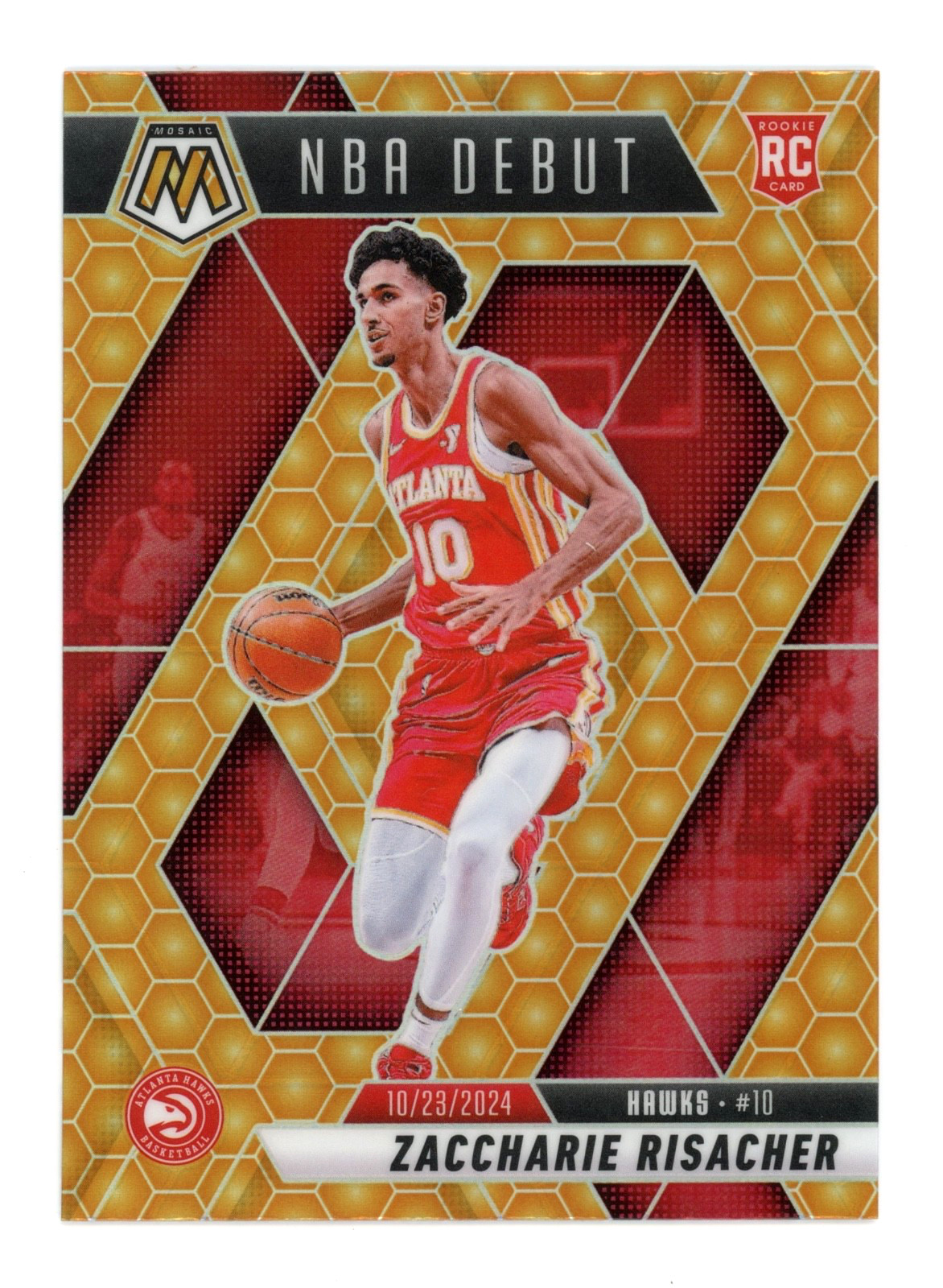 2024-25 Panini Mosaic Zaccharie Risacher Honeycomb Rookie RC #269 SSP Case Hit