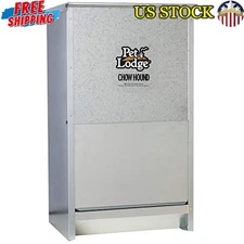 Automatic Dog Feeder Durable Steel Food Dispenser Outdoor Indoor Use 50lb